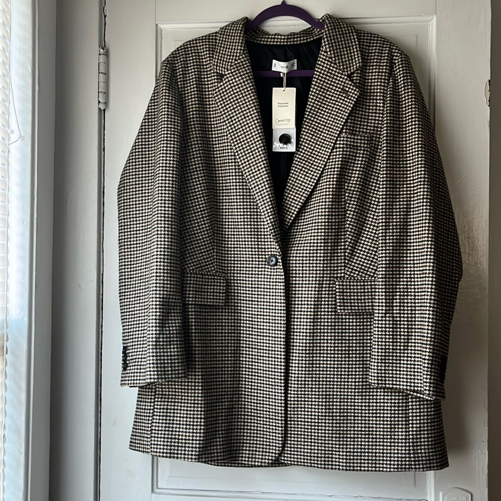 Mango NWT houndstooth blazer